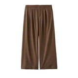 META CAMPANIA COLLECTIVE / TRACE PLEATED MIDWEIGHT FELTED WOOL DRAWSTRING TROUSERS
