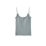 determ; / Collagen Ribbed Strappy top