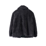 FETICO / WOOL BOA WIDE COLLAR COAT