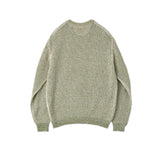 YOKE / MESH KNITTED CREWNECK SWEATER