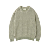 YOKE / MESH KNITTED CREWNECK SWEATER