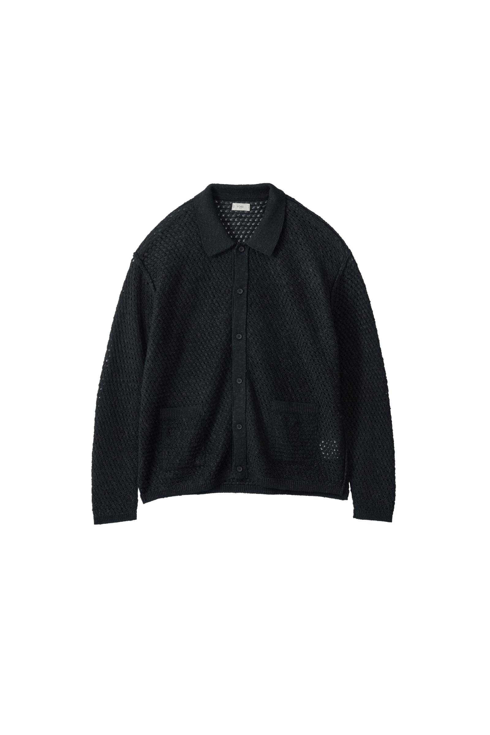 YOKE / Mesh Knit Shirt Cardigan