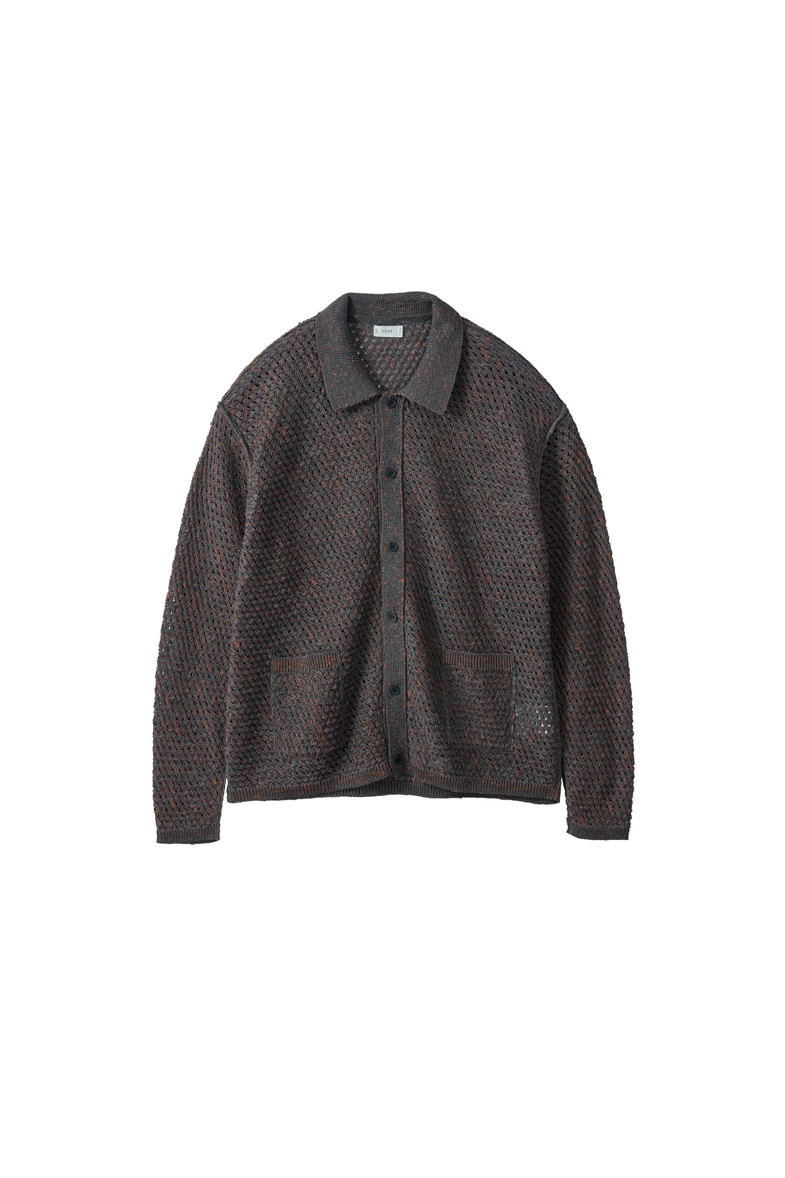 YOKE / Mesh Knit Shirt Cardigan