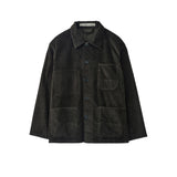 META CAMPANIA COLLECTIVE / BILL UNLINED EXAGGERATED WALE COTTON CORDUROY WORKWEAR JACKET