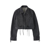 FETICO / Lace up denim jacket