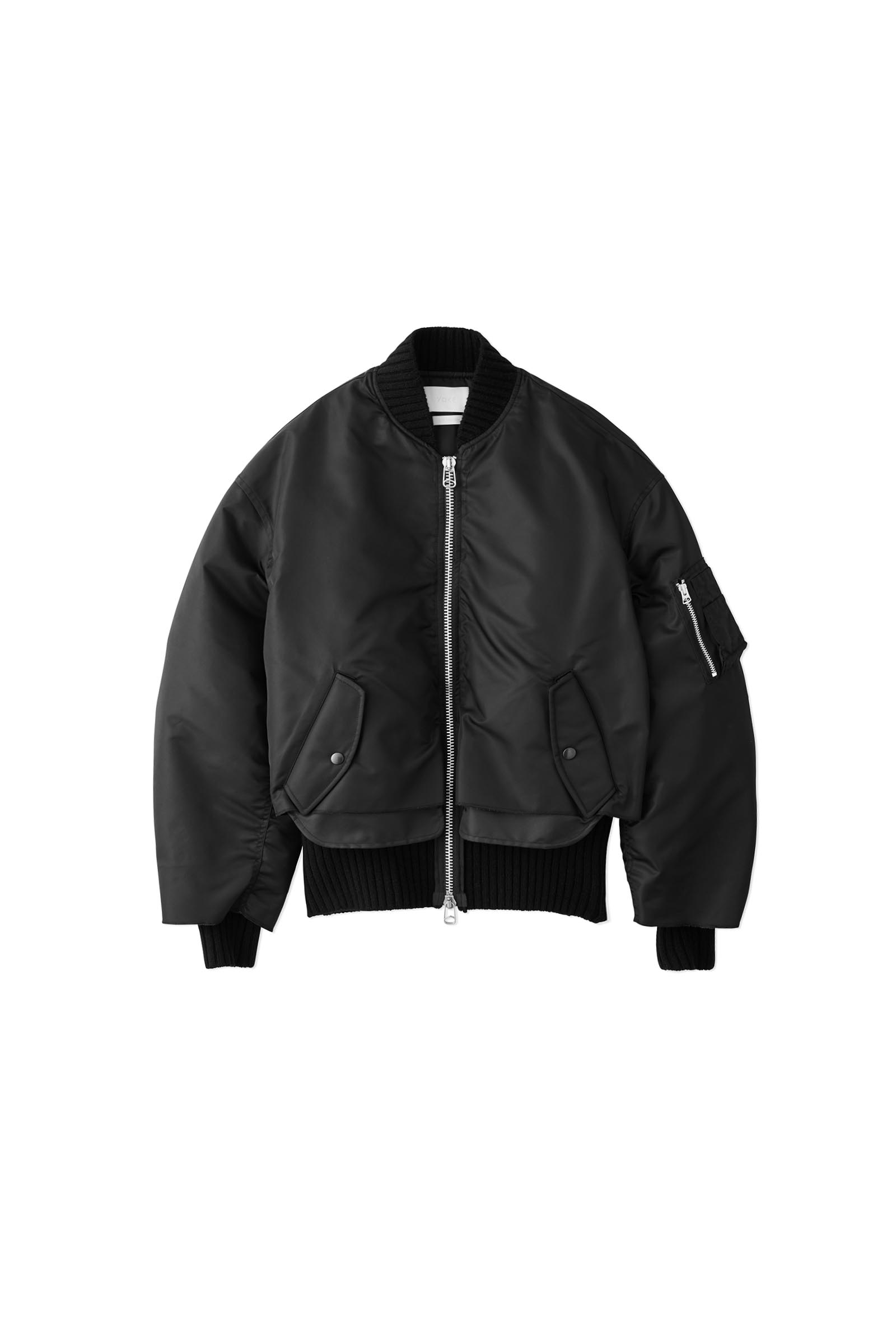 YOKE / Connected Rib Knit Flight Jacket – carol ONLINE STORE