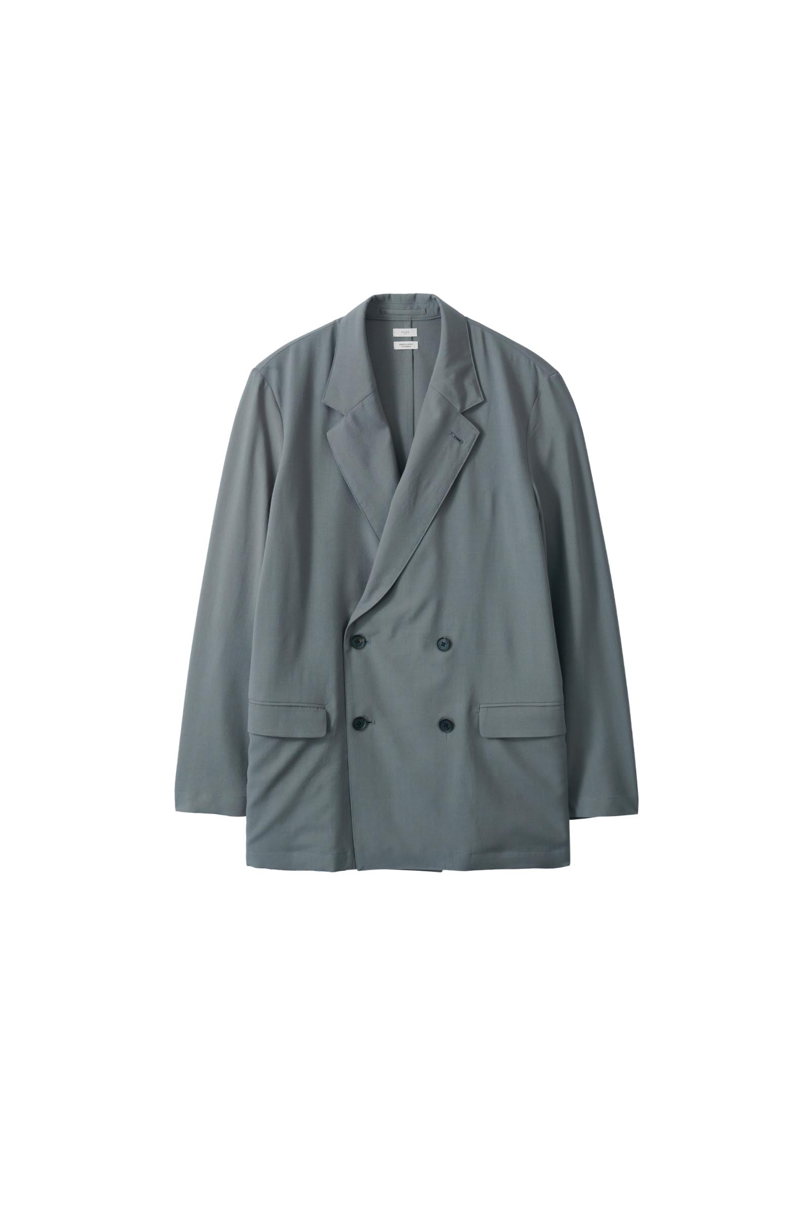 YOKE / Wool Washer Tropical Double Breasted Jacket