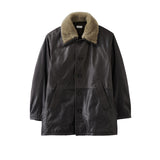 YOKE / Shearling Collar Leather Car Coat