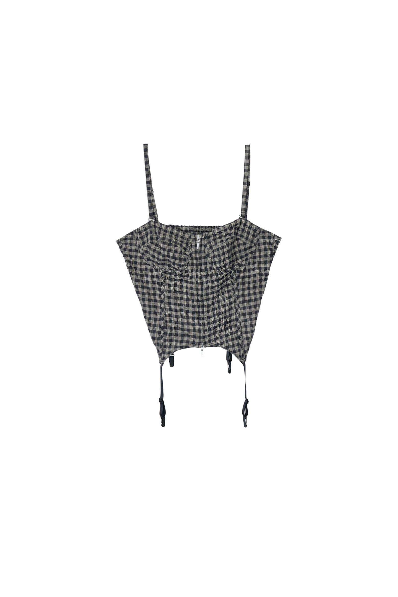 キャミソール eriko katori  check cotton bustier ERiKOKATORi / check cotton bustier – carol ONLINE STORE