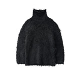 determ; / Open-Back Shaggy Turtleneck Knit