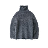 determ; / Open-Back Shaggy Turtleneck Knit