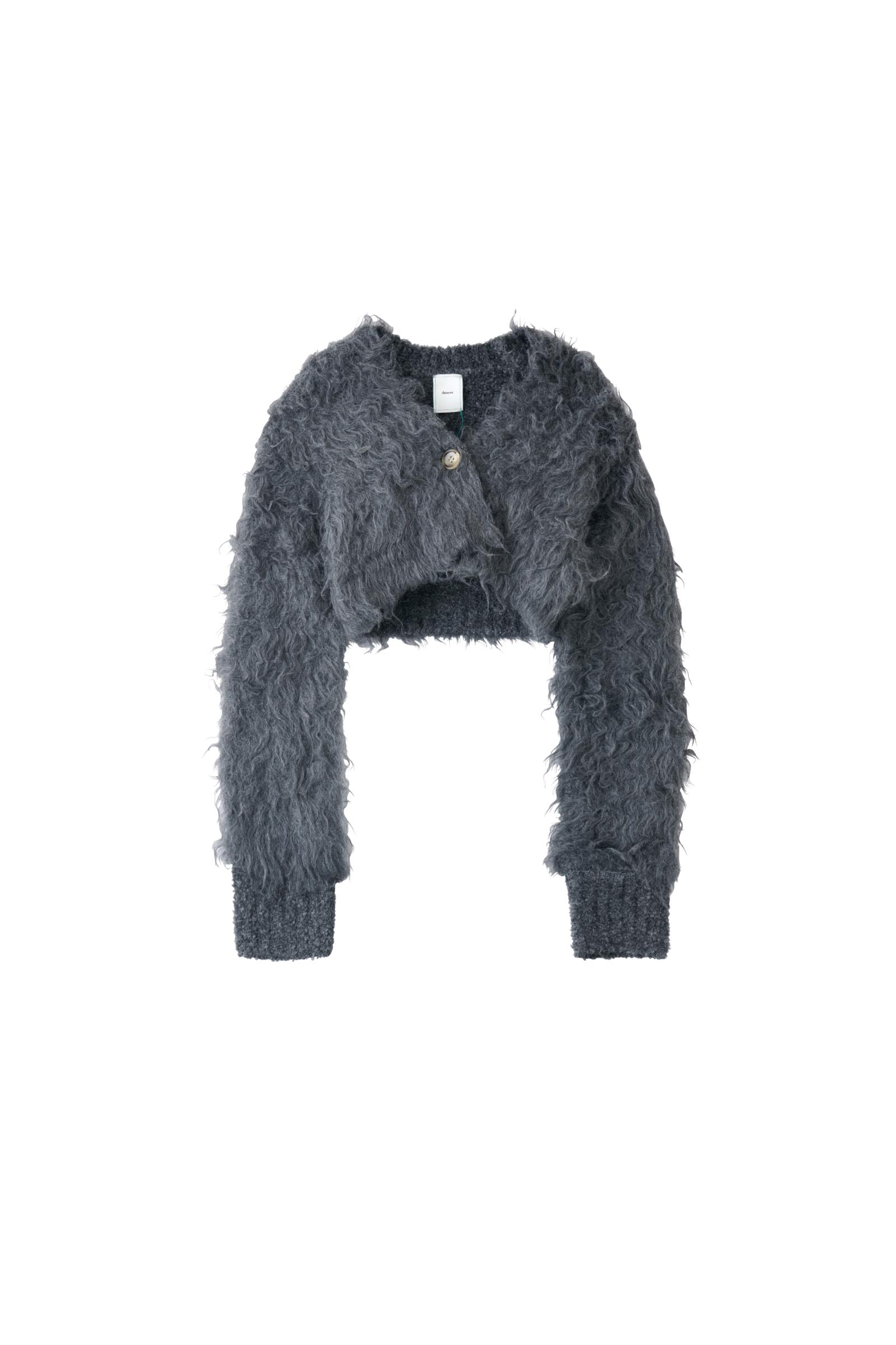 determ; / Cropped Shaggy Knit Cardigan