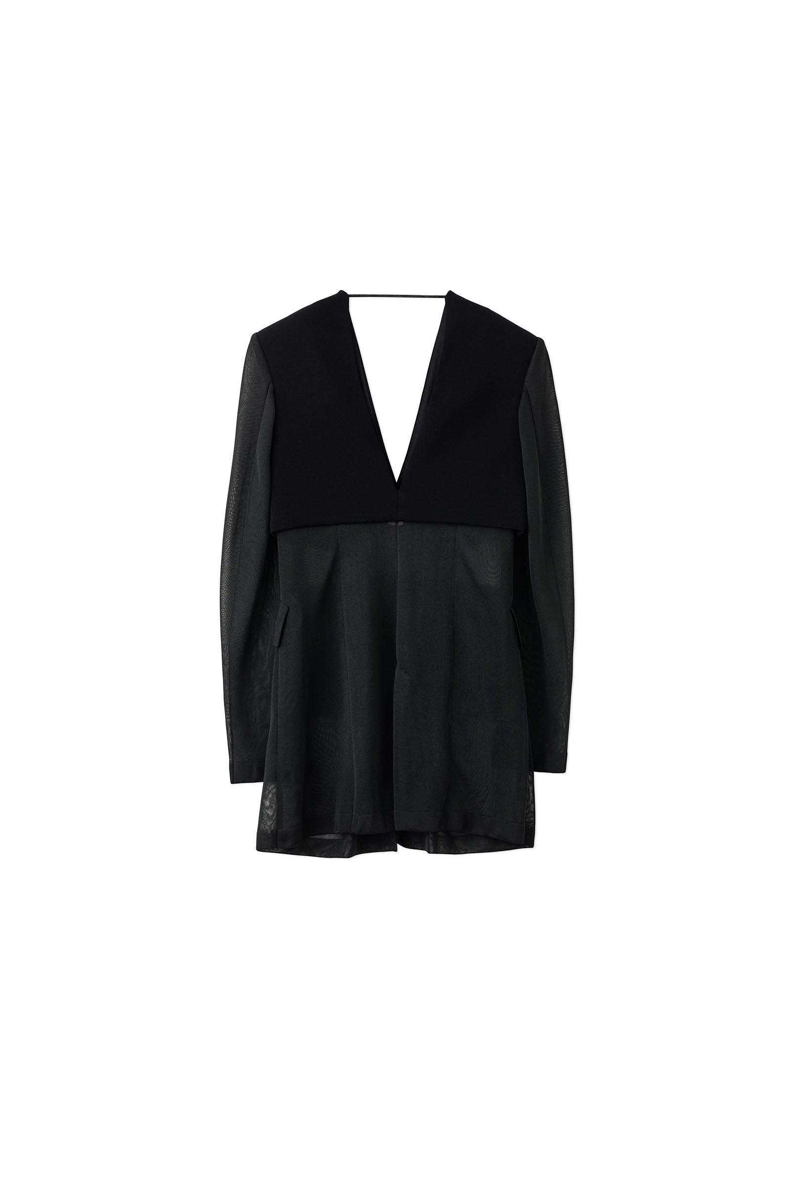 FETICO / SHEER COMBINED KNIT JACKET