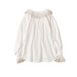 ERiKOKATORi / nylon lace v-neck blouse