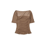 PALOMA WOOL / Pixy -slightly sheer top with frontal gathering