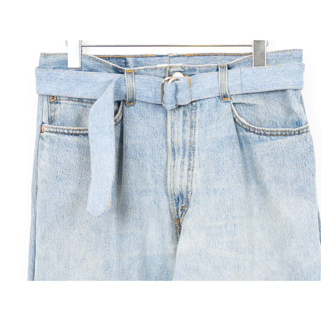 SEEALL / RECONSTRUCTED BELTED BUGGY DENIM
