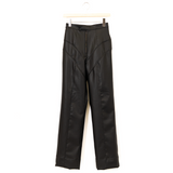 FETICO / FAUX-LEATHER HIGH RISE TROUSERS