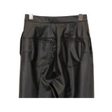 FETICO / FAUX-LEATHER HIGH RISE TROUSERS