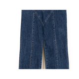 FETICO / WASHED HIGH RISE STRAIGHT JEANS